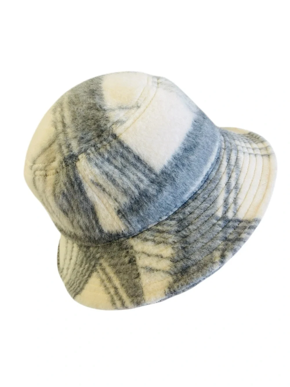 Madewell Blushed Plaid Wool Blend Bucket Hat OS